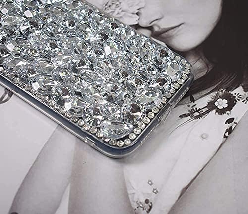 iPhone 12 /iPhone 12 Pro Bling Slitter futrola, luksuzni sjajni dijamantski kristalni rinestone iskričavi draguljasti dragulj 3D ručno