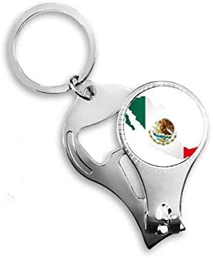 Crveno zelena Meksiko karta Emblem Eagle jede zmiju za nokat za nokat za nokat ključa za otvarač za bočicu za bočicu