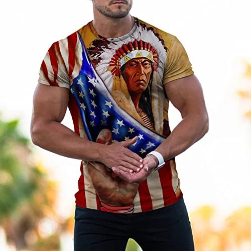 Velike i visoke košulje za muškarce, majica sportskog kroja s američkom zastavom, domoljubne majice s američkom zastavom, majica 4.