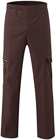 Bobt Muškarci Čvrsta boja povremeni višestruki džepovi za zatvaranje vanjskih hlača s teretnim hlačama