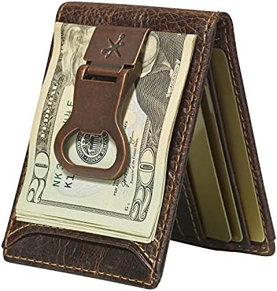 Hoj Co. Otvarač boca Bifold Wallet s novcem isječka | Novčanik prednjeg džepa za muškarce | Novost novčanika za novac | Vanjski id