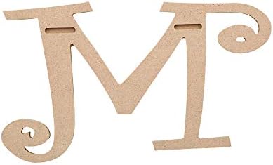Joepaul's Crafts kovrčave drvene slova - 6 - M - Premium nedovršena drvena slova za zidni dekor