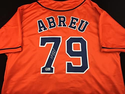 Jose Abreu potpisao je autogramirani narančasti baseball dres beckett coa - Veličina XL - Houston 1. bazni čovjek