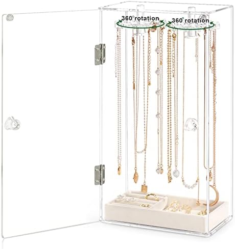 Akrilna kutija za nakit za nakit i držač Ogrlice, poklon za djevojke, žene