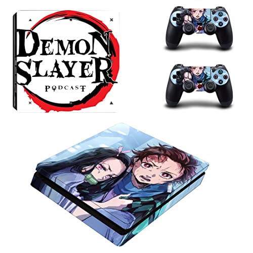 Za PS4 Normal - Anime Demon Kimetsu Slayer i No Yaiba Tanjiro Nezuko Zenitsu Akaza Rengoku Inosuke PS4 ili PS5 naljepnica kože za PlayStation