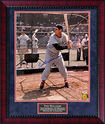 Ted Williams Autogram Photo Batting Cage 23 × 27 PSA/DNK Autentifikacija - Autografirane MLB fotografije