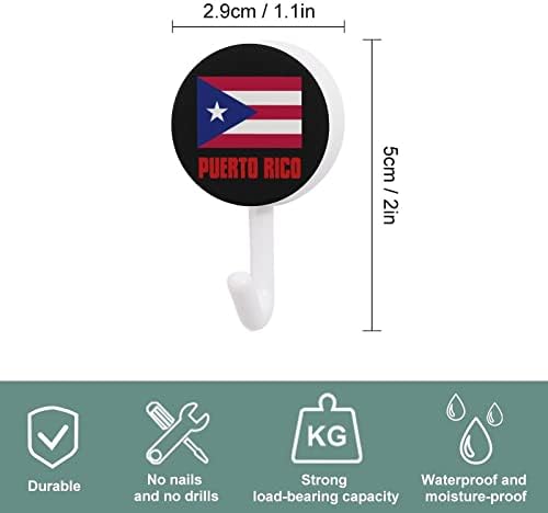 Ponos Portorika zastave 10 PCS Plastična kuka Slatka zidna kuka za kuku za kućne kuhinje Dekor vrata