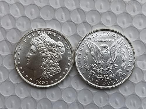 1897S Edition American Morgan Coin Silver Dollar Mesing Silver-Usver Antique Handraft, inozemni komemorativni novčići