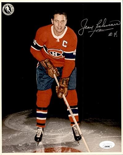Jean Beliveau potpisao Montreal Canadiens Hall of Fame 8x10 Photo JSA CoA - Autografirane NHL fotografije