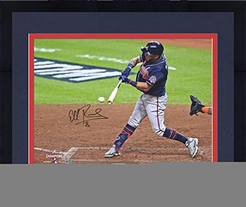 Uokvireni Eddie Rosario Atlanta Braves Autografirani 16 x 20 2021 prvaci World Series Hitting Photo - Autographd MLB fotografije