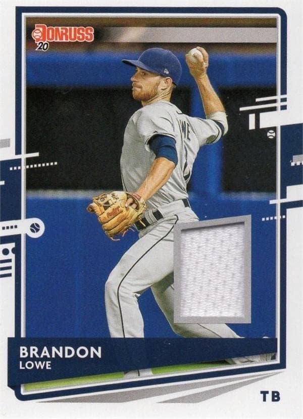 Brandon Lowe igrač istrošen Jersey Patch Baseball Card 2020 Donruss DMBL - MLB igra korištena dresova