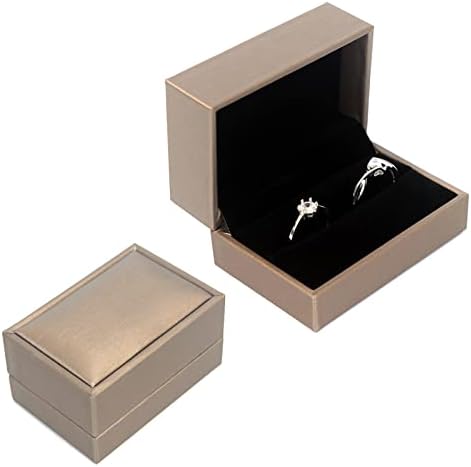 Kutija za predstavljanje zaručničkog prstena, premium kutija za prikaz jednostrukog ili dvostrukog prstena, Futrola za vjenčanje /