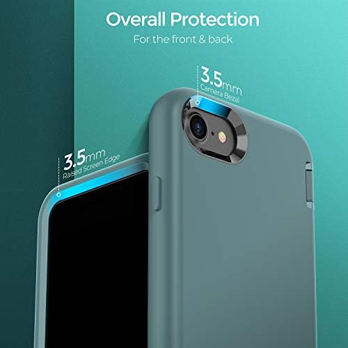 Oribox za iPhone SE Case 2022/2020 za iPhone 8/7 CASE GREEN, [10 ft zaštita od kapljice vojne ocjene], silikonski teški šok anti-fall
