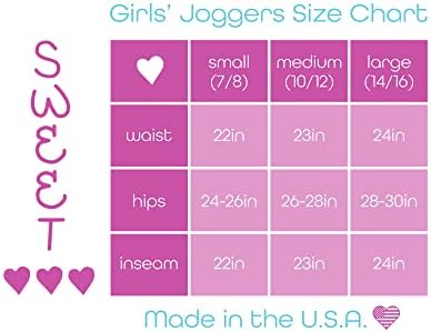 Sweet Hearts Girls 'Sweatpants - 2 paketi Super Soft Atletic Performance Jogger hlače