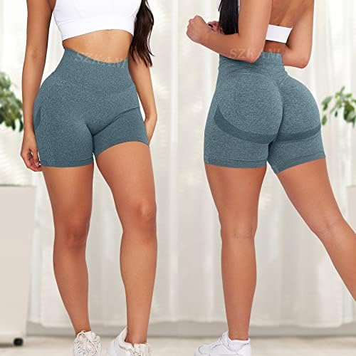Szkani Podizanje stražnjih treninga kratke hlače za žene plijen bešavni Scrunch Butt teretana kratke hlače visoki struk joga biciklističke