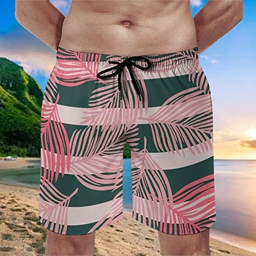 Muške 5 -inčne rastezljive kratke hlače brze suhe kratke hlače na plaži ljetni grafički uzorak struka za plivanje s džepovima