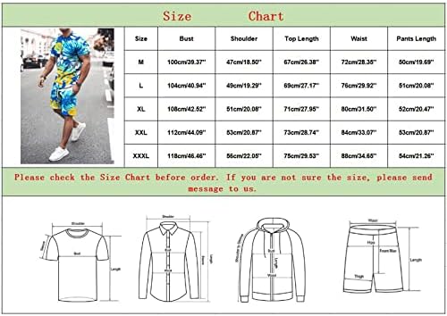 2 komada odjeće za muškarce casual Slim Fit TractionsUits majice s kratkim rukavima i kratke hlače Sportski set Stilski set Sweatsuit