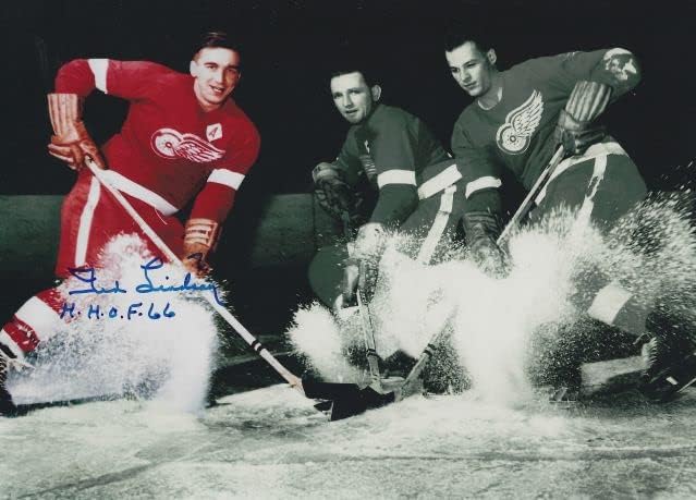 Autografirani Ted Lindsay 8x10 Detroit Red Wings Fotografija