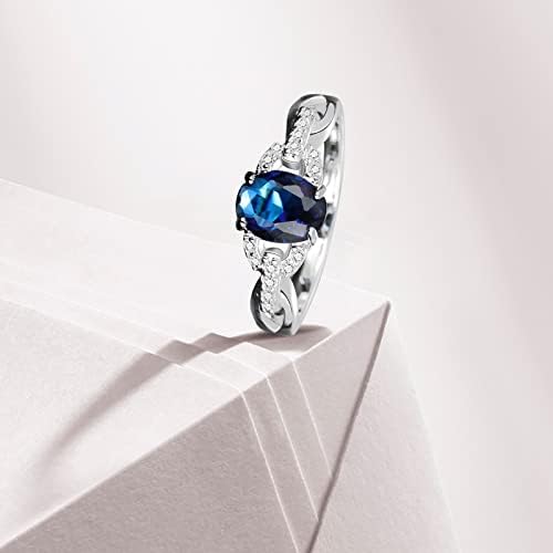 Prstenovi za žene 2023 rođendanski pokloni poklon veliki prsten dijamant Veliki draguljasti oblik prstena prstena prstena prstena plava