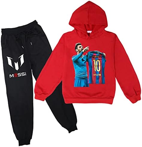 Benlp Messi tiskana kapuljača s dugim rukavima s hlačama-ukidama novitet 2 PCS Tracksuit Set Cotton Hoodie Outfit za dječake djevojčice
