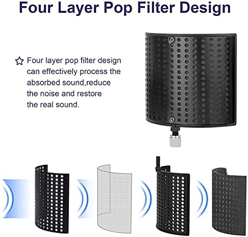 XXXDXDP Mikrofonski filter filter zaslon Metalna mreža Tri sloj mikrofona vjetrofona za mikrofoni
