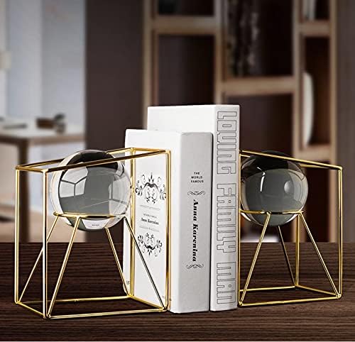 Europski stil umjetnosti kristalna kugla metalni stalak za knjige uredska polica za knjige visokokvalitetni ukras kristalne kugle ukrasi