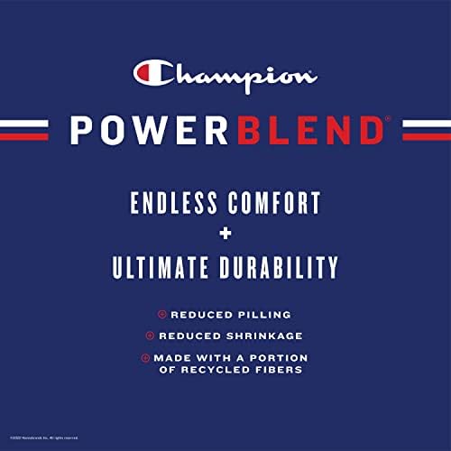 Champion Muška majica PowerBlend, kapuljača s patentnim zatvaračem za flece za muškarce, ikonični C logotip