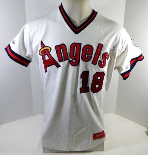 1987. Kalifornijski anđeli Urbano Lugo 18 Igra korištena bijelog Jersey 44 DP22398 - Igra korištena MLB dresova
