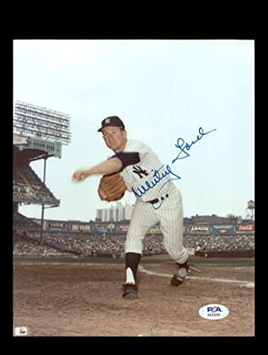 Whitey Ford PSA DNA potpisana 8x10 fotoagraf NY Yankees - Autografirane MLB fotografije