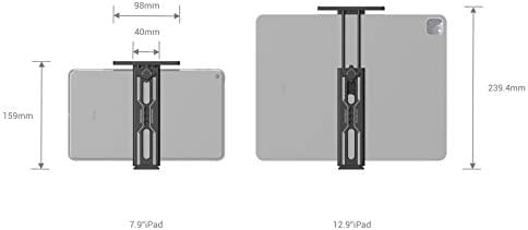 SmallRig Metal držač za adapter za montiranje tronožaca s 2 hladne cipele, 1/4 vijak, w/ ploča za Acra Swiss Standard, za iPad Mini