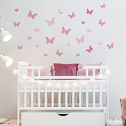 Zidne naljepnice leptira 25kom u nijansama ružičaste-sobe i naljepnice