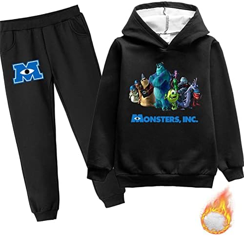Narkoox Keyl-0731 Dječji dječaci grafički print majica, Monsters University Hoodie i hlače 2 komada odjeće za treniranje