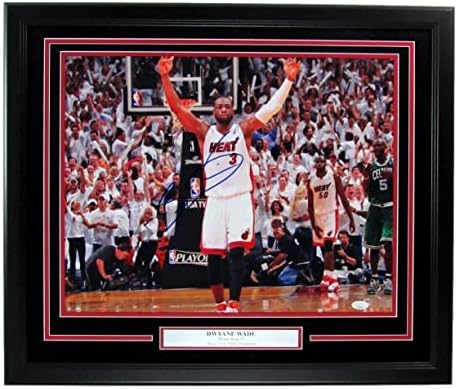 Dwayne Wade Autografirani 16x20 Photo Miami Heat Framed JSA - Autografirane NBA fotografije