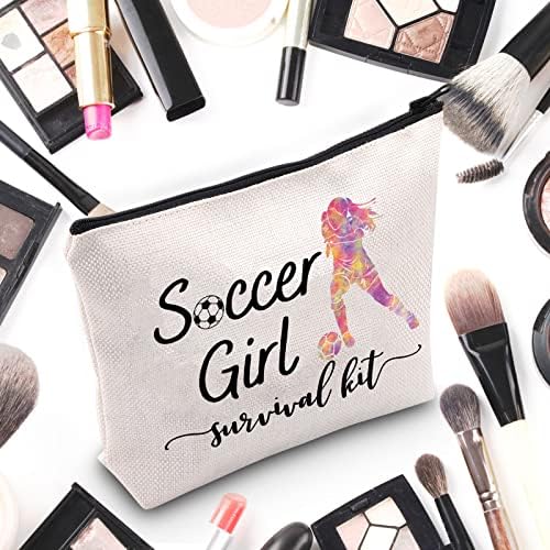 WZMPA nogometna djevojka kozmetička torba za šminkanje nogometaš poklon nogometna djevojka za preživljavanje komplet šminke za patentnu