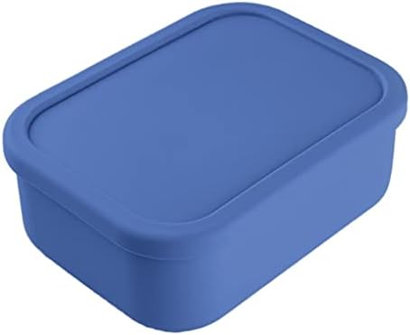 Lhllhl silikonski bento kutija izdržljive kutije za ručak s 3 odjeljka za skladištenje hrane za smještaj hrane s poklopcem zalogaja