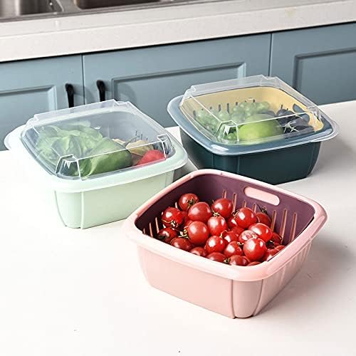Lakikabdh Bento kutija Plastični hladnjak čuvanje kutije za kuhinju s hermetičkim poklopcima, može držati voće, povrće itd.