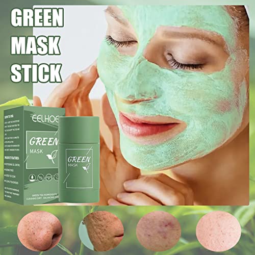 Maska za lice od zelenog čaja, sredstvo za uklanjanje akni, maska za njegu kože lica, maska za dubinsko čišćenje pora s glinom za čišćenje