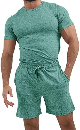 Muški dvodijelni set set ljeta i dvodijelne košulje rukava kratke hlače hlače plaža muško odijelo za muškarce za muškarce