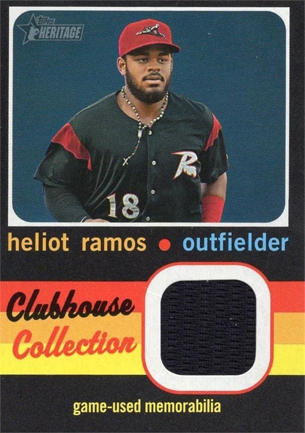 Heliot Ramos igrač istrošeni dres Patch Baseball Card 2020 Topps Heritage Clubhouse kolekcija CCRHR - MLB igra korištena dresova