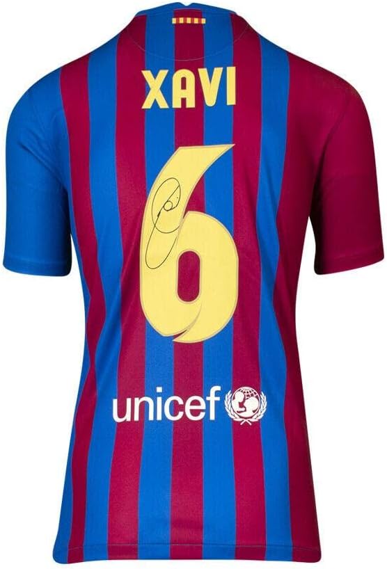 Xavi je potpisao košulju Barcelone - 2021-22, broj 6 Dres autografa - Autografirani nogometni dresovi