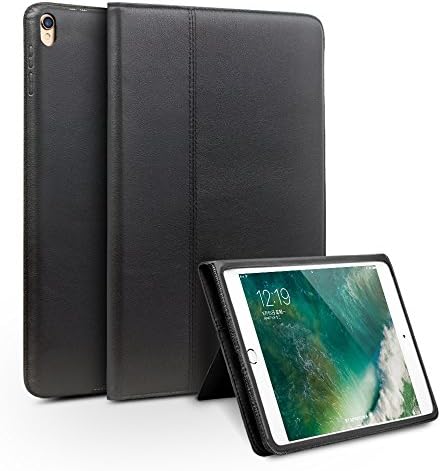 iPad Pro 10.5 kućište, Qialino Real Leather Smart Cover Case za iPad Pro 10,5 inča, crno