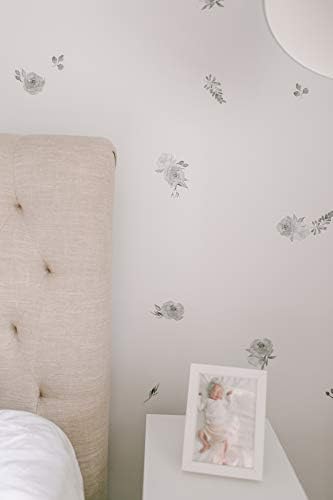 Moderni Maxwell zidne umjetničke naljepnice za djevojčice vrtić, spavaća soba, dnevni boravak ava crna cvjetna naljepnica naljepnica