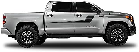 Tvornički zanatske grafike bočne pruge 3M vinil naljepnica kompatibilno s Toyota Tundra Crewmax 2014-2020 - Matte Black
