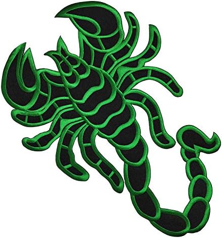 Scorpion Patrol Patch Drive Green Color 11 inčni veliki XL XXL Vezerovo željezo za žene šarmi na šivanom životinjskom divljim životinjama