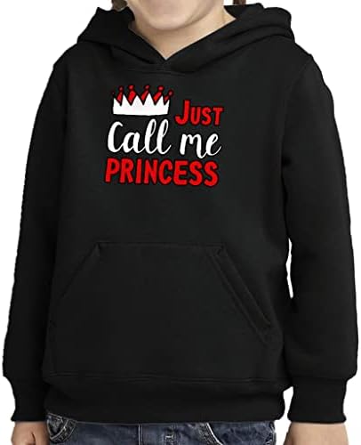 Samo me nazovi princeza mališana pulover hoodie - art print spužva s spužvom runom - smiješna hoodie za djecu