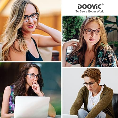 Doovic 4 Pack Stars Bling za čitanje naočala za žene stilski dizajn računalo Blue Light Blokirajući čitatelje 1.75 Snaga