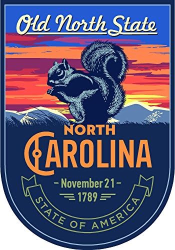 Državna životinja North Carolina Night 4x5,5 inča naljepnica naljepnica Die Cut Vinil - napravljena i otpremljena u SAD -u