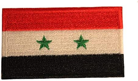 Sirija seoska zastava Malo željezo na patch grebenu značka 1,5 x 2,5 inča novo