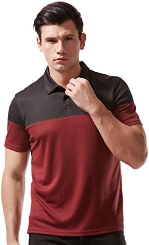 Jutonhdl muška polo majica s kratkim rukavima wicking upf+50 performans patchwork kontrastna boja golf košulja