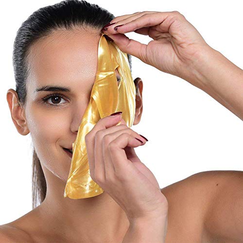 6 komada 24-karatnih zlatnih gel kolagenskih maski za lice hidratantne Zlatne maske za lice flasteri za starenje, natečenost, hidrataciju,
